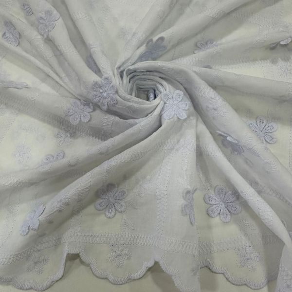 Laise Richelieu Bordado 3D Branco – 100% Algodão