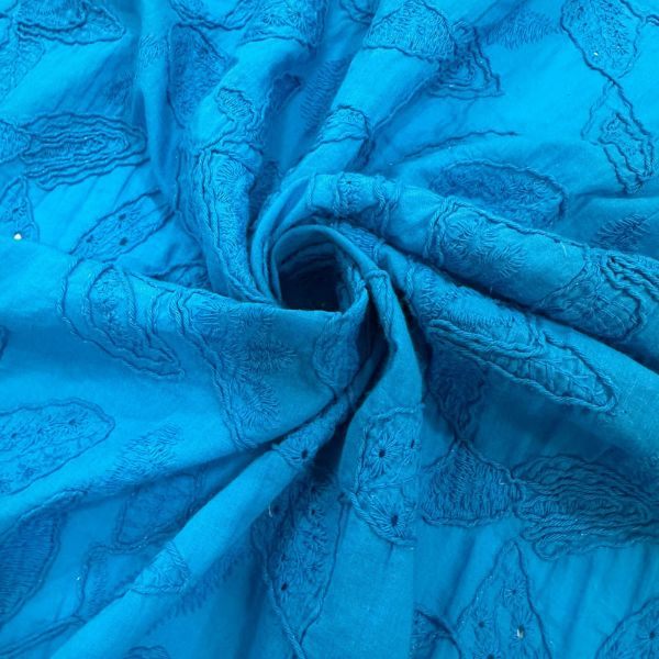 Laise Bordado 100% Algodão – Azul Turquesa
