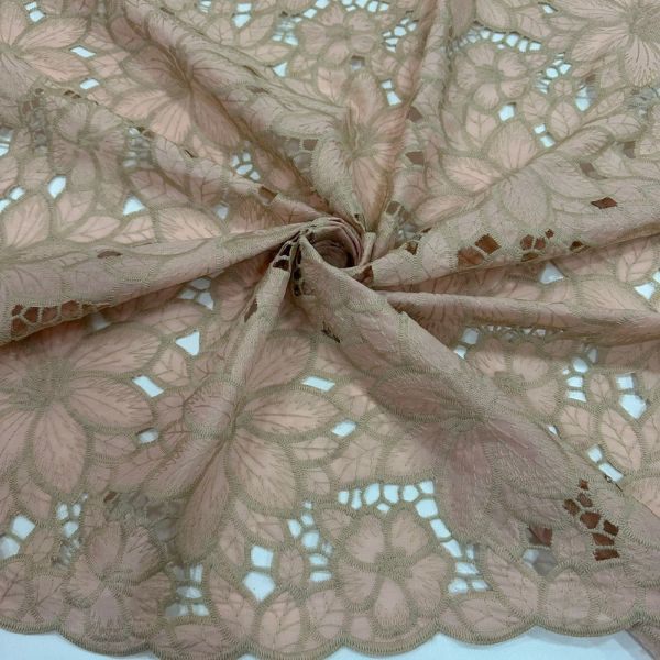 Laise Richelieu Rosa com Bege Floral