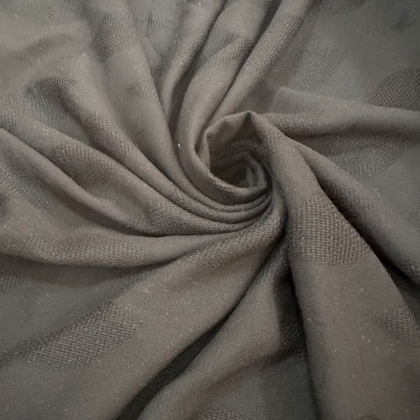 Viscose Preta Bordada