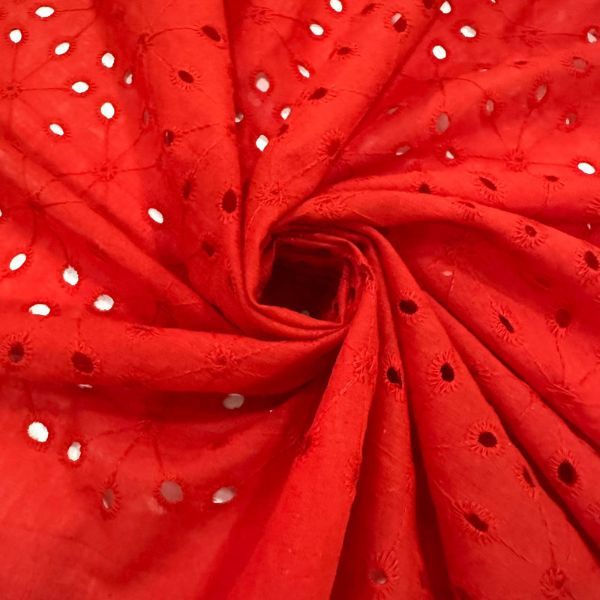 Laise Bordado Vermelho – 100% Algodão