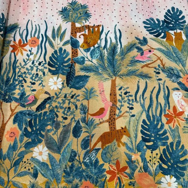 Linho Misto Estampado Tropical