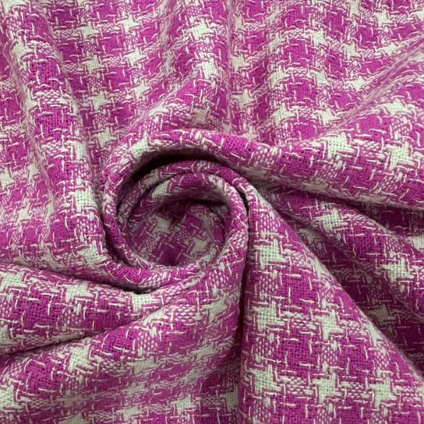 Tweed Xadrez Brilhante com Fio de Lurex – Tecido Premium para Moda