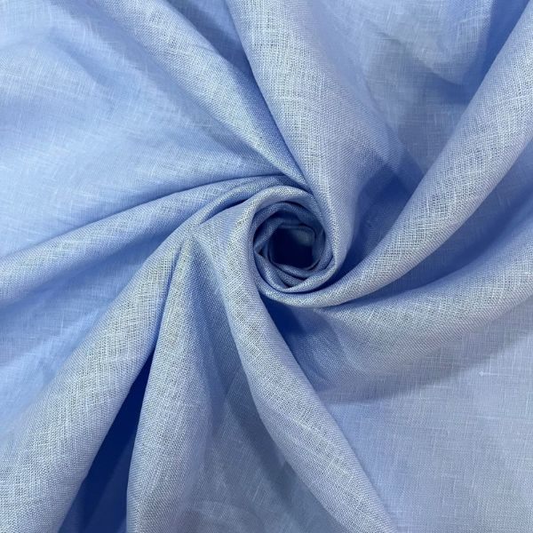 Linho Puro Azul Bebê - Gramatura 190 g/m²