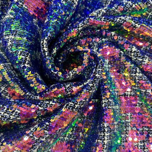 Tweed Paetizado Colorido – Elegância e Brilho