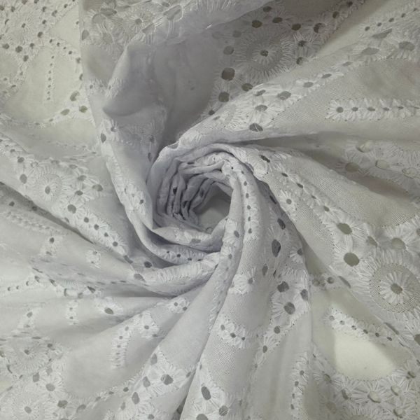 Laise Bordado 100% Algodão – Bordado Branco