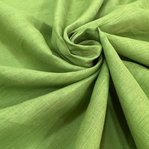Cambraia de Linho Puro Verde Pistache – 100% Linho 155 g/m²